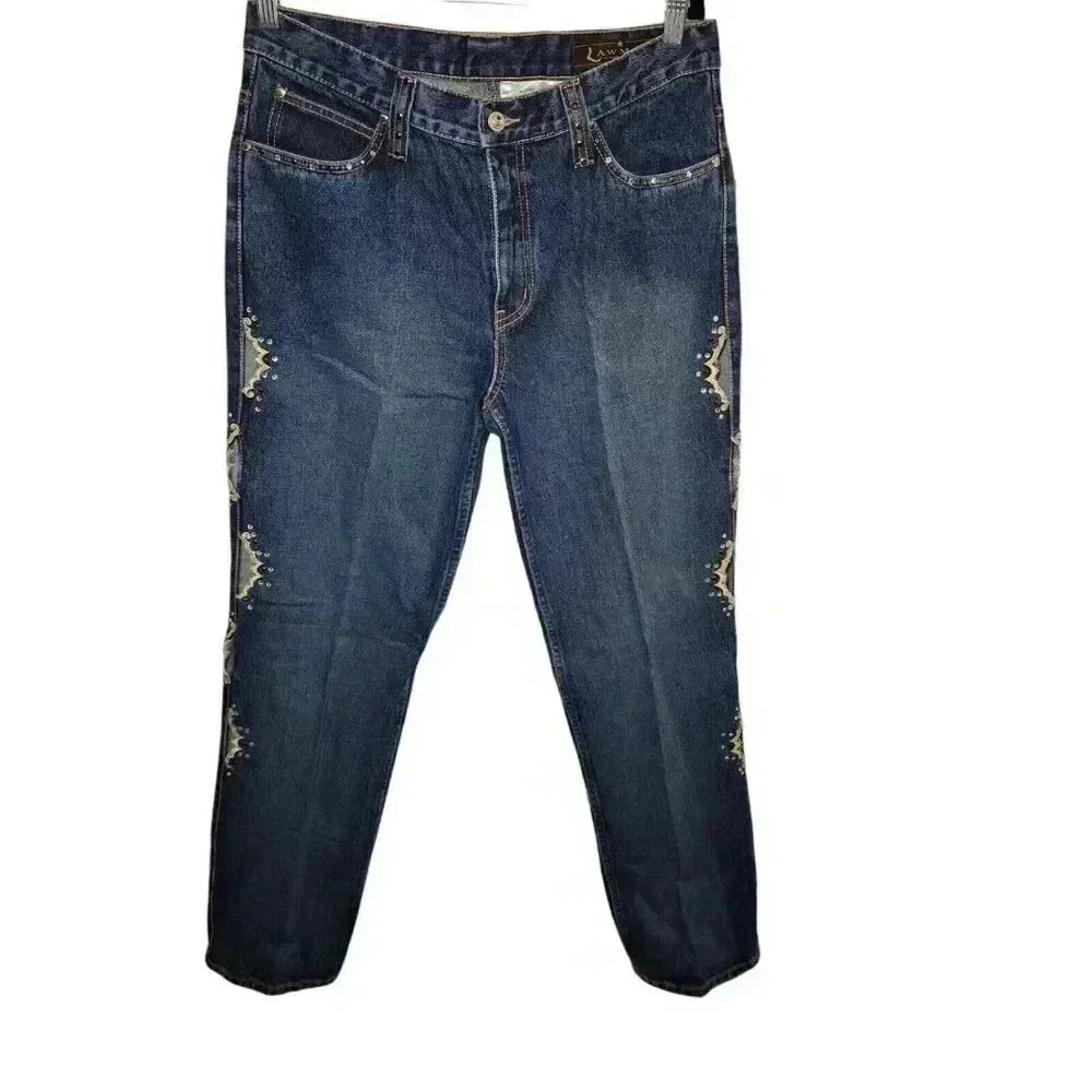 Vintage Lawman Jeans Womens 13 Stonewash Slim Fit Denim Low Rise Western